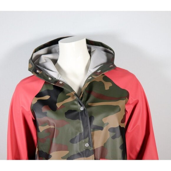 Herschel Supply Co. Women's Size Small Pink Green Classic Jacket Camo Rain Coat - Picture 2 of 8